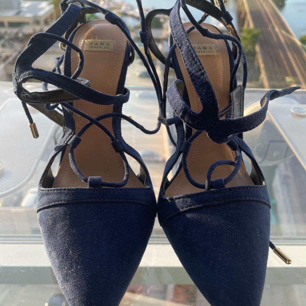 Zara heels blue